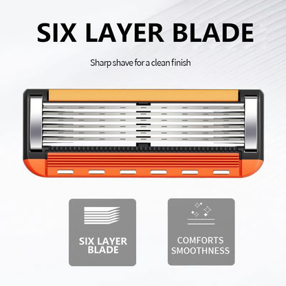 48-Piece Men's Razor Blade Replacement Set with Free Handle - Ultra Sharp Stainless Steel Blades for Smooth Shaving
