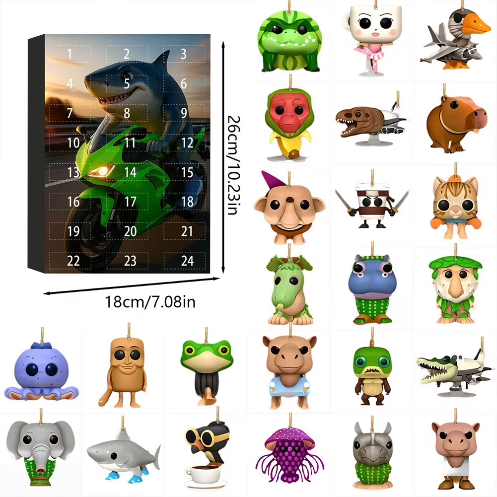 🎊Brainrot Tung Sahur Advent Calendar Christmas Countdown Calendar Decoration Toy Christmas Gift