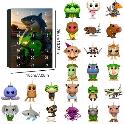 🎊Brainrot Tung Sahur Advent Calendar Christmas Countdown Calendar Decoration Toy Christmas Gift