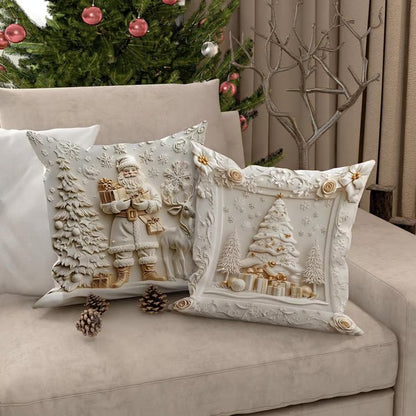 🎄 Soft Velvet Christmas Pillow Covers – 4-Piece Set for Cozy Holiday Vibes!