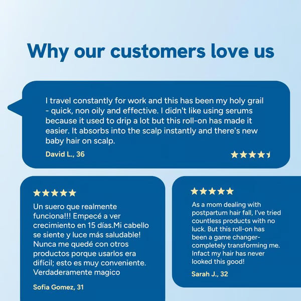 🌱Advanced Hair Growth Roll-On Serum🎯Suitable for Men & Women