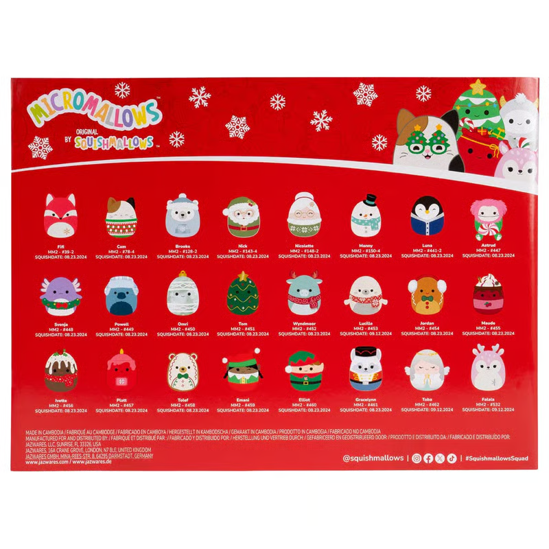 🎄Squishmallows Original 24-Day Micromallows Holiday Plush Advent Calendar🎄